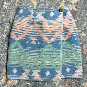 No 4 Express Jeans wool wrap vintage skirt